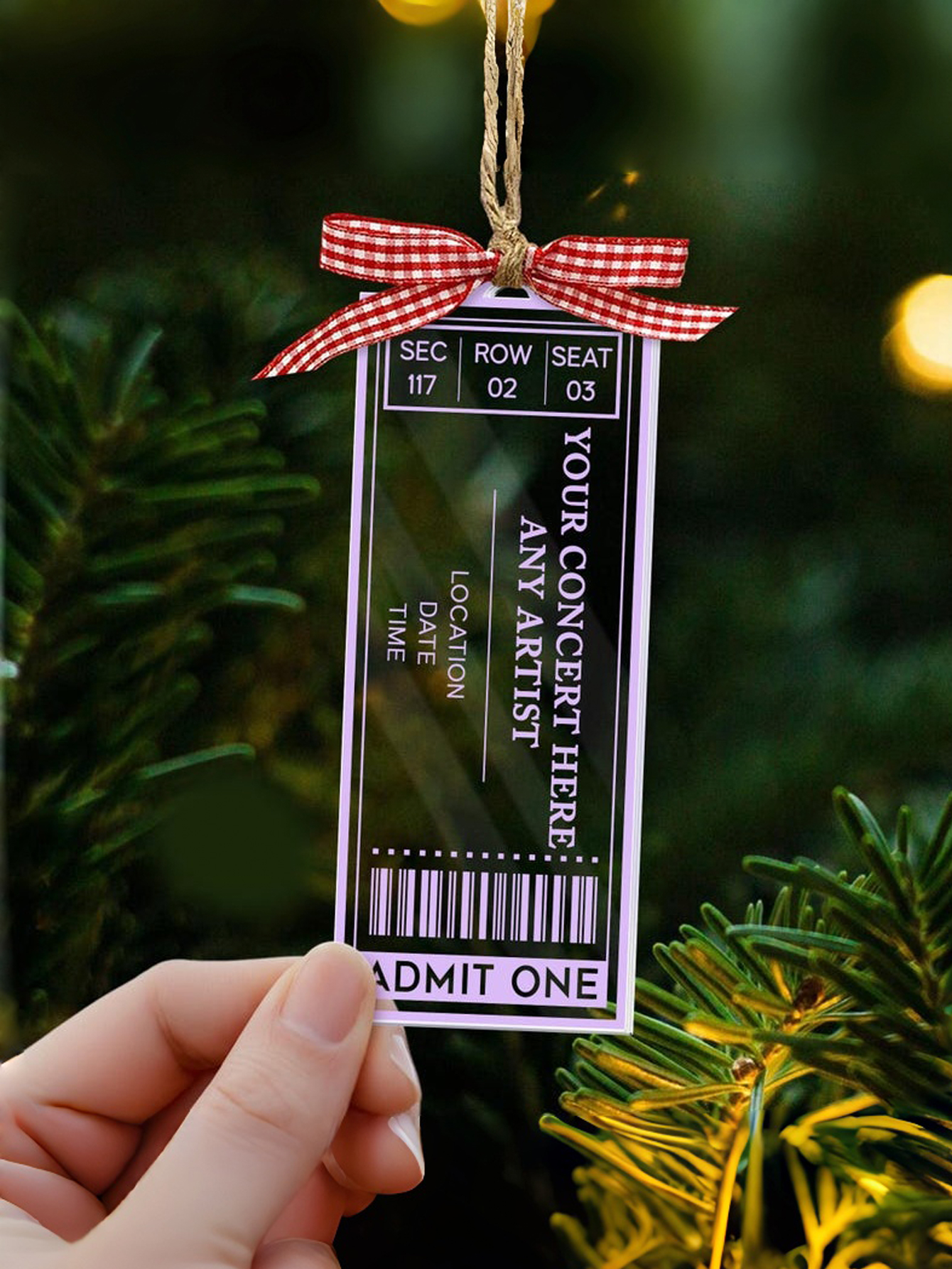 Custom Acrylic Concert Ticket Keychain